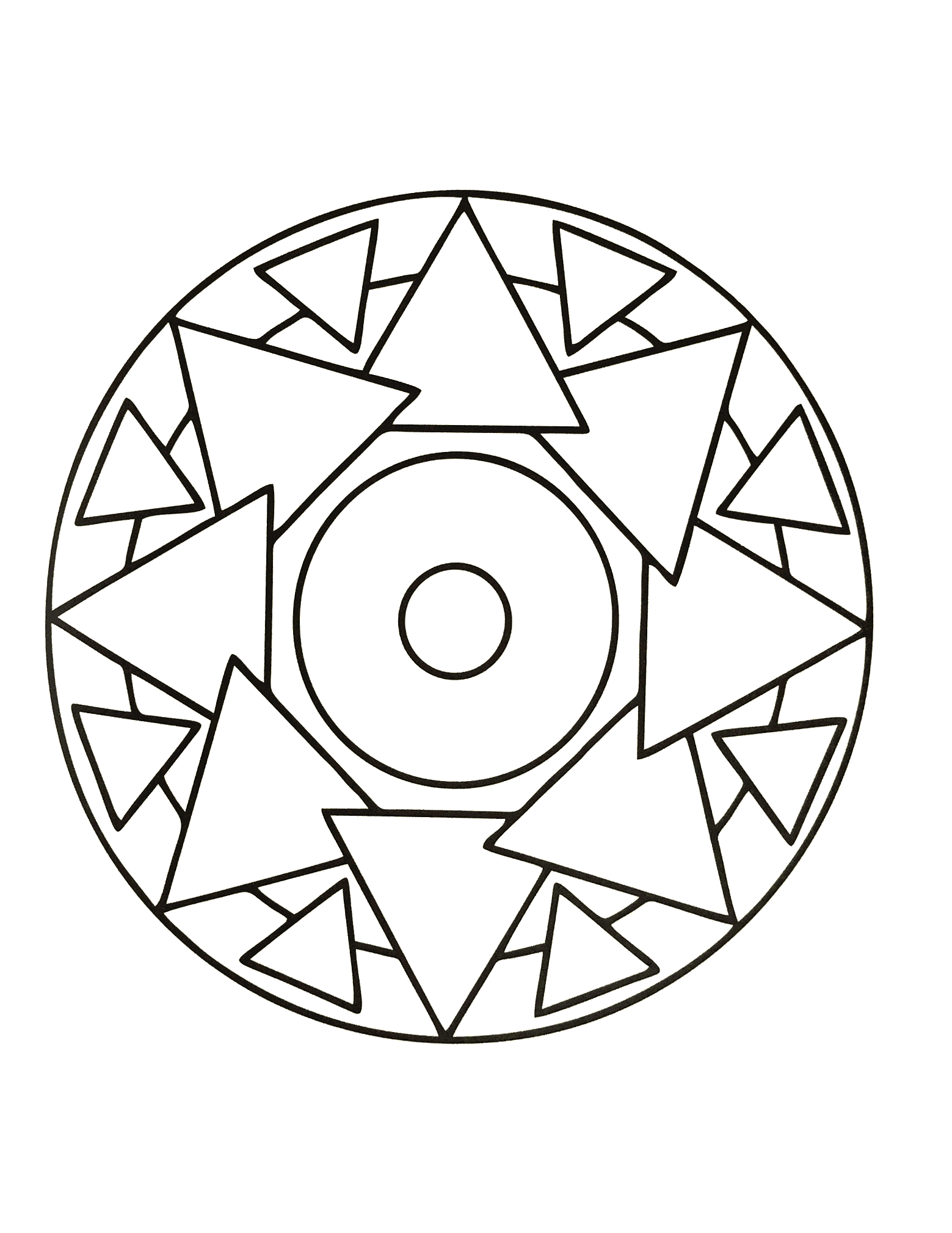 Si vous recherchez de l'harmonie, ce Mandala d'une grande qualité vous conviendra sans doute. A vous de trouver la meilleure méthode et technique pour le colorier.