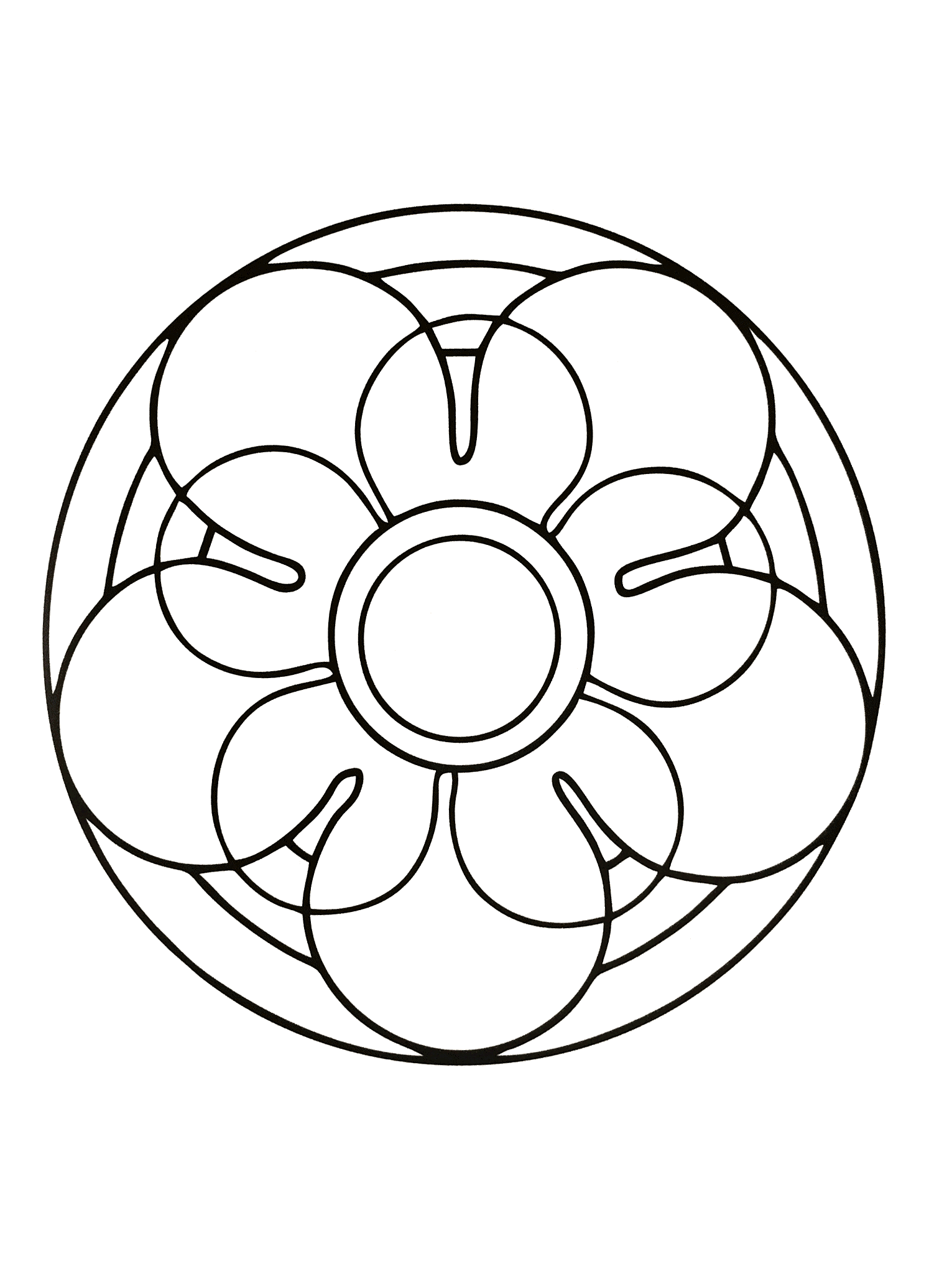 Si vous cherchez à vous relaxer grâce aux pouvoirs des Mandalas, celui-ci vous conviendra sans doute. A vous de trouver les meilleures couleurs pour lui faire honneur.