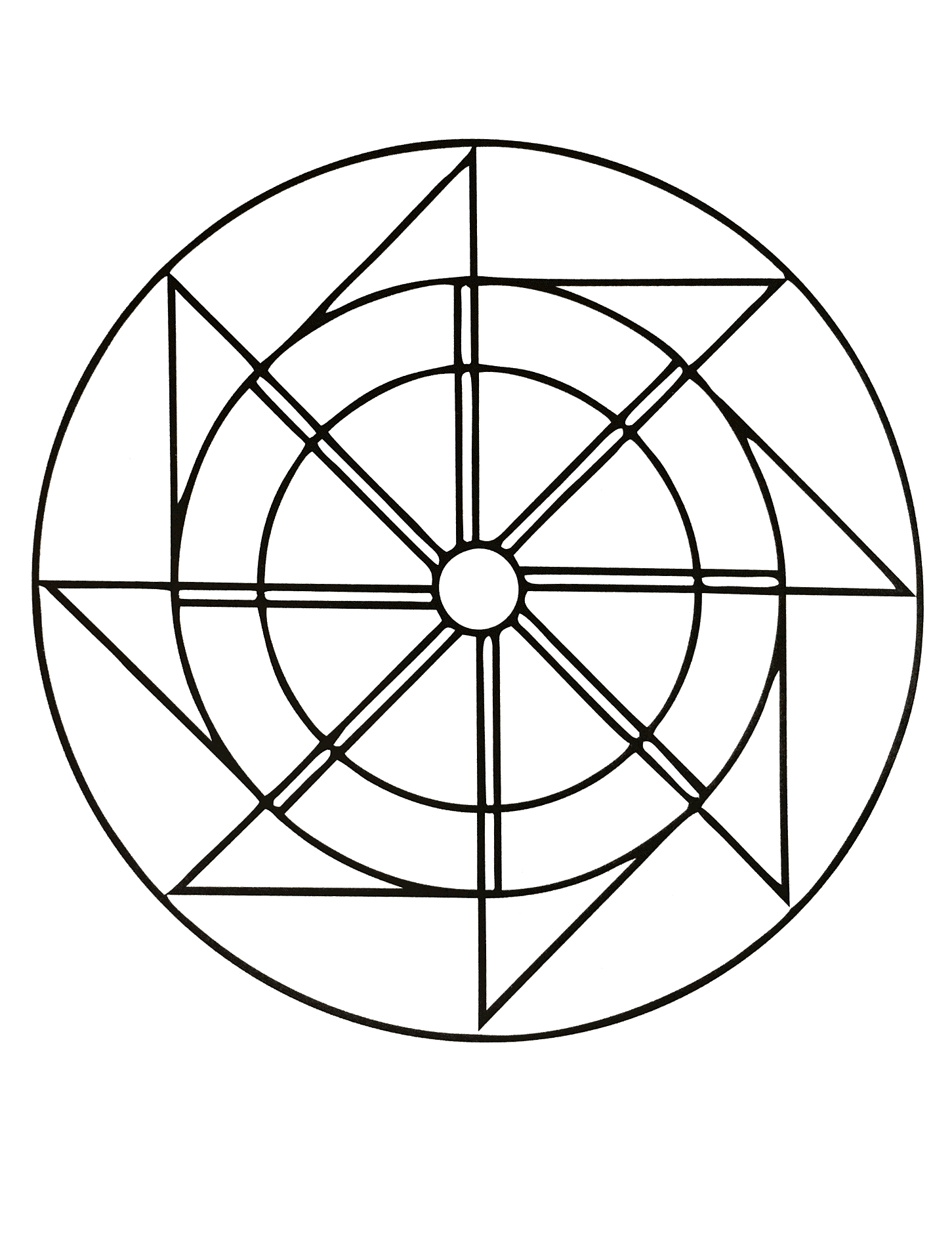 Si vous recherchez de l'harmonie, ce Mandala d'une grande qualité vous conviendra sans doute. A vous de trouver la meilleure méthode et technique pour le colorier.