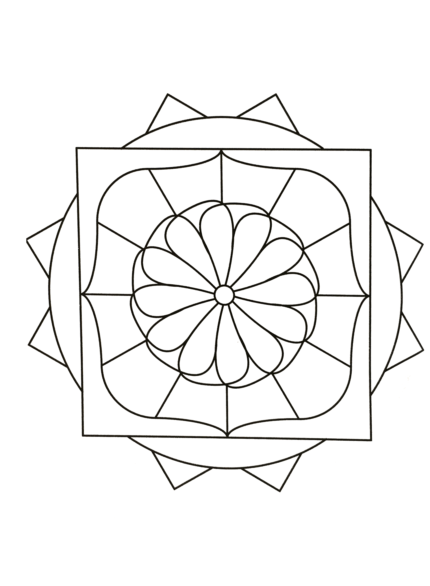 Si vous recherchez de l'harmonie, ce Mandala d'une grande qualité vous conviendra sans doute. A vous de trouver la meilleure méthode et technique pour le colorier.