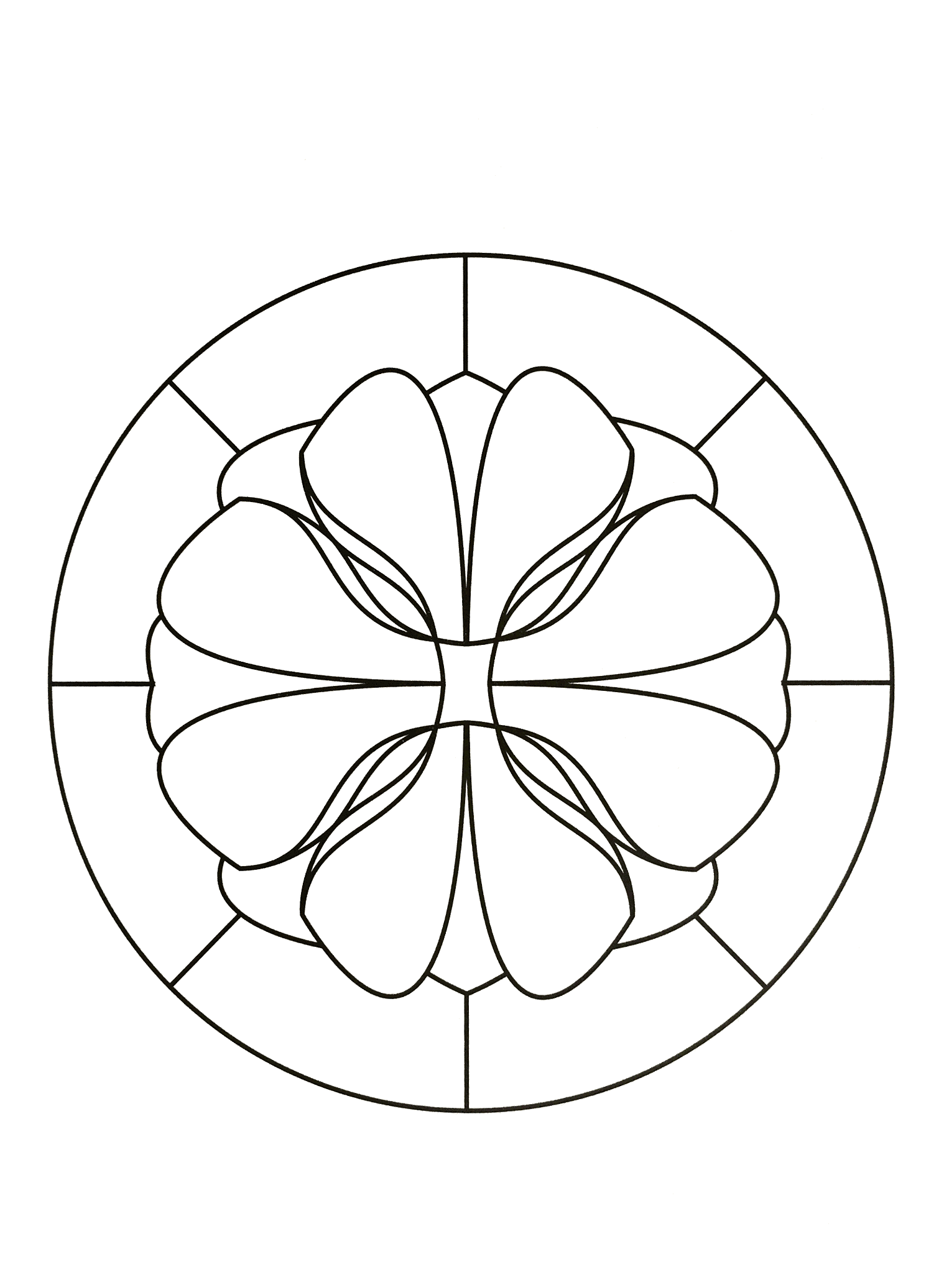 Laissez vous emporter par ce superbe Mandala intégrant des formes élégantes et harmonieuses. Utilisez les techniques que vous maitrisez le mieux pour le mettre en valeur.