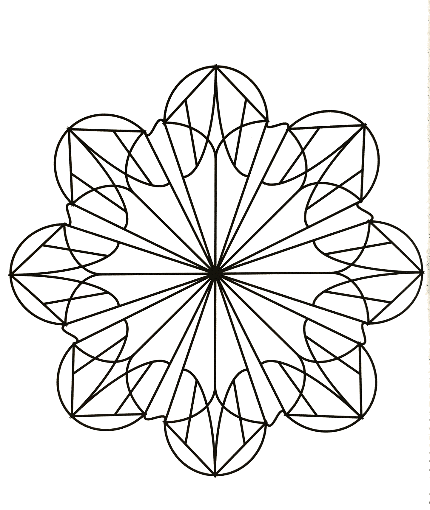 Si vous cherchez à vous relaxer grâce aux pouvoirs des Mandalas, celui-ci vous conviendra sans doute. A vous de trouver les meilleures couleurs pour lui faire honneur.