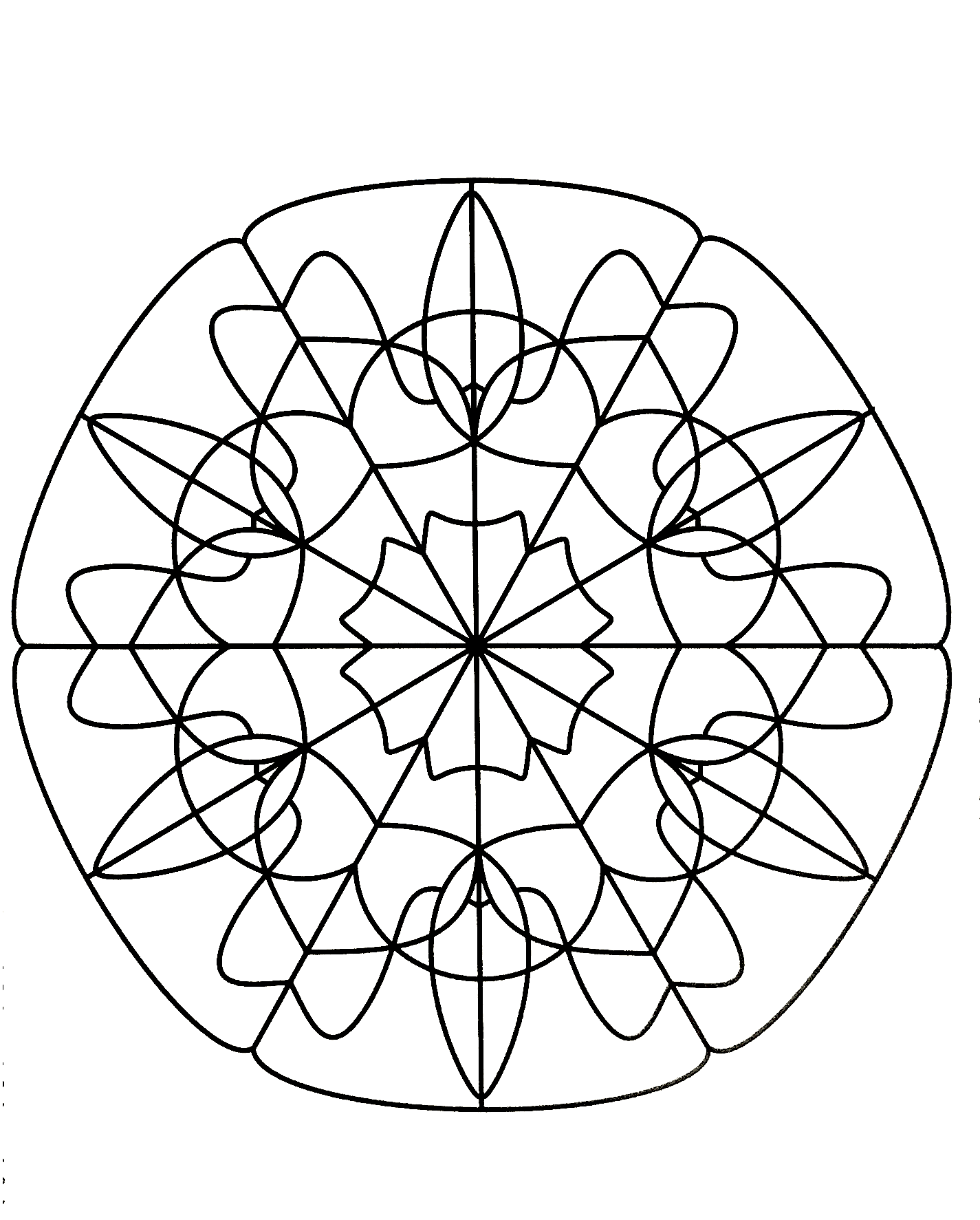 C'est parti pour des minutes de détente avec ce superbe Mandala composé de formes très symétriques, géométriques et harmonieuses.