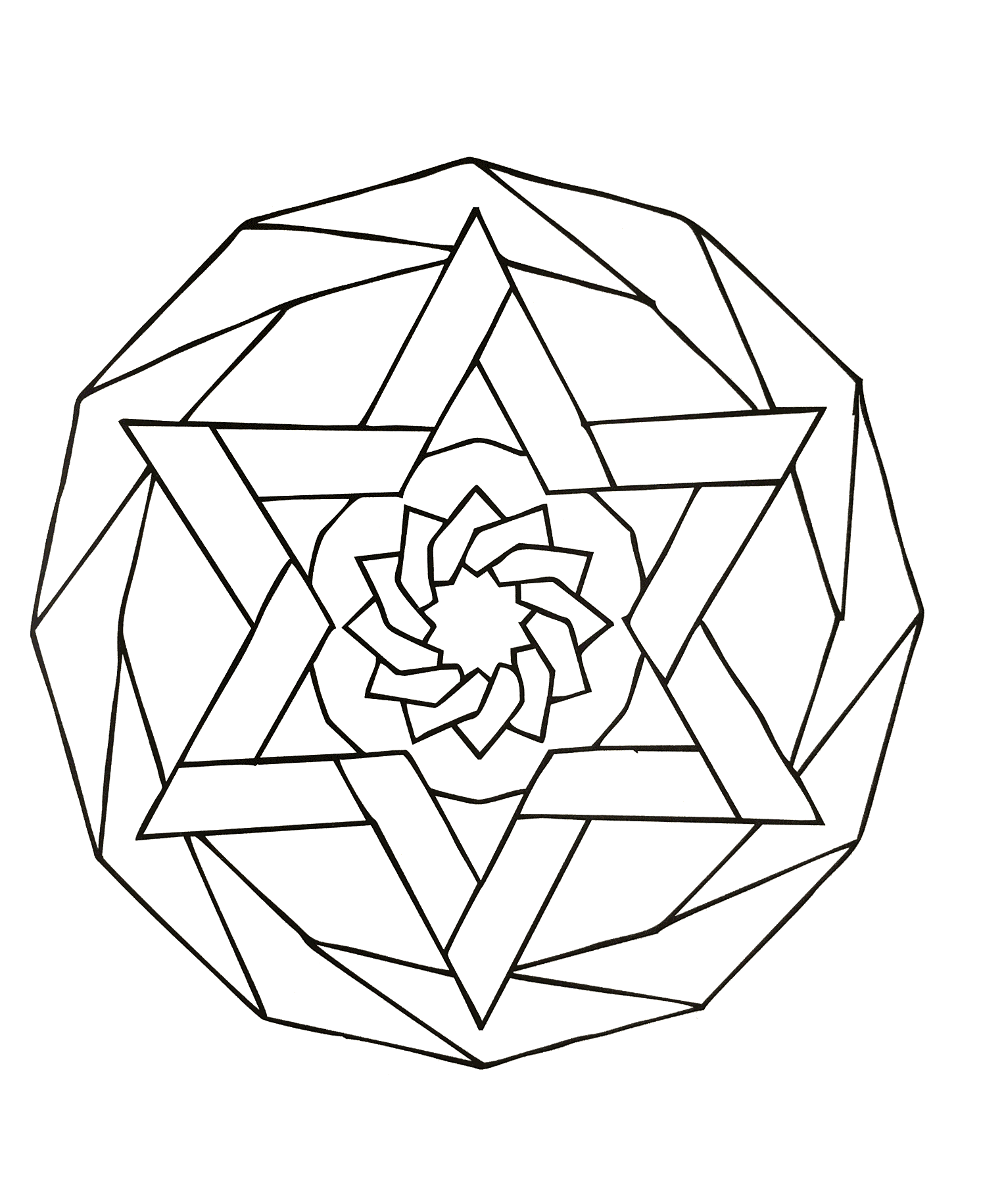 Si vous recherchez de l'harmonie, ce Mandala d'une grande qualité vous conviendra sans doute. A vous de trouver la meilleure méthode et technique pour le colorier.