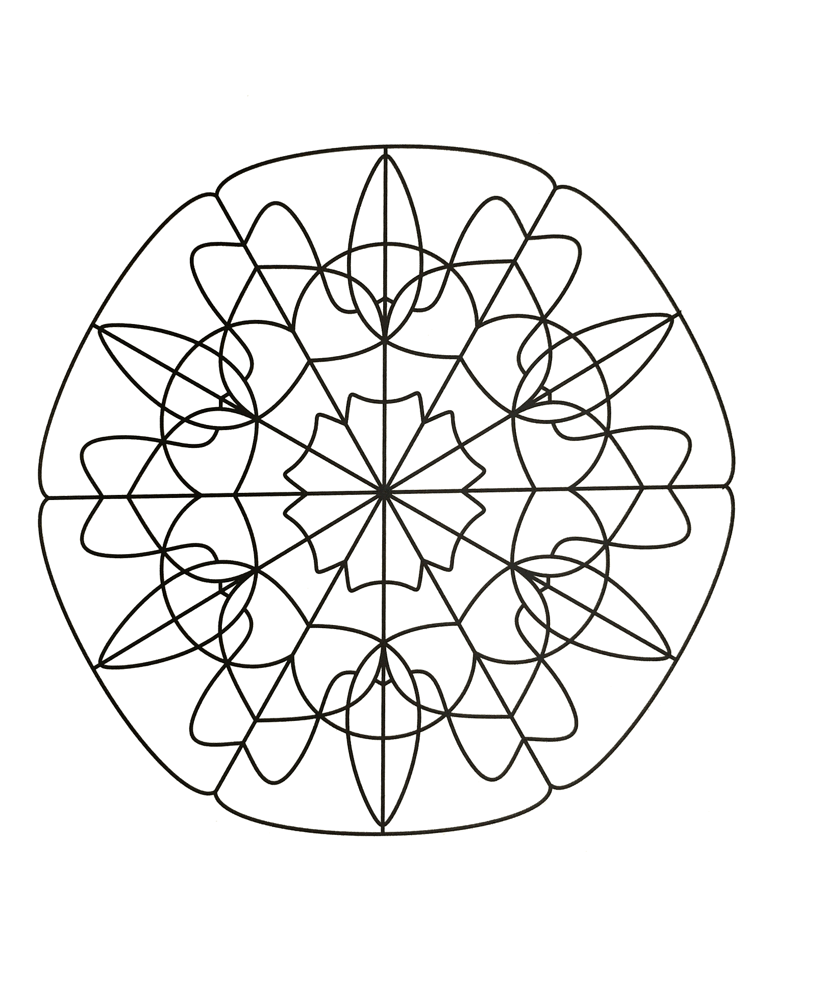 Détendez vous avec ce très beau Mandala comportant des formes très régulières et symétriques, dessinées avec grand talent.
