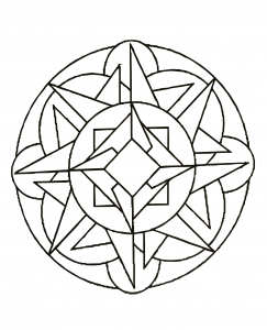 Coloriage mandala gratuit formes geometriques simples