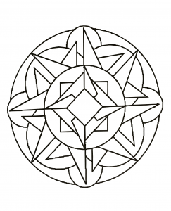 coloriage-mandala-gratuit-formes-geometriques-simples