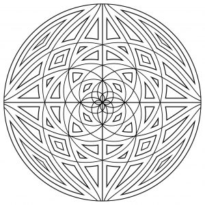 Mandala avec lignes concentriques