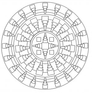 Mandala facile geometrique 1