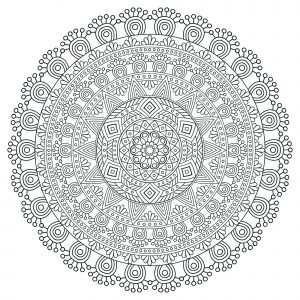 Coloriage Mandala pour adulte - design unique - fichiers numériques -  L'Entre-Mondes