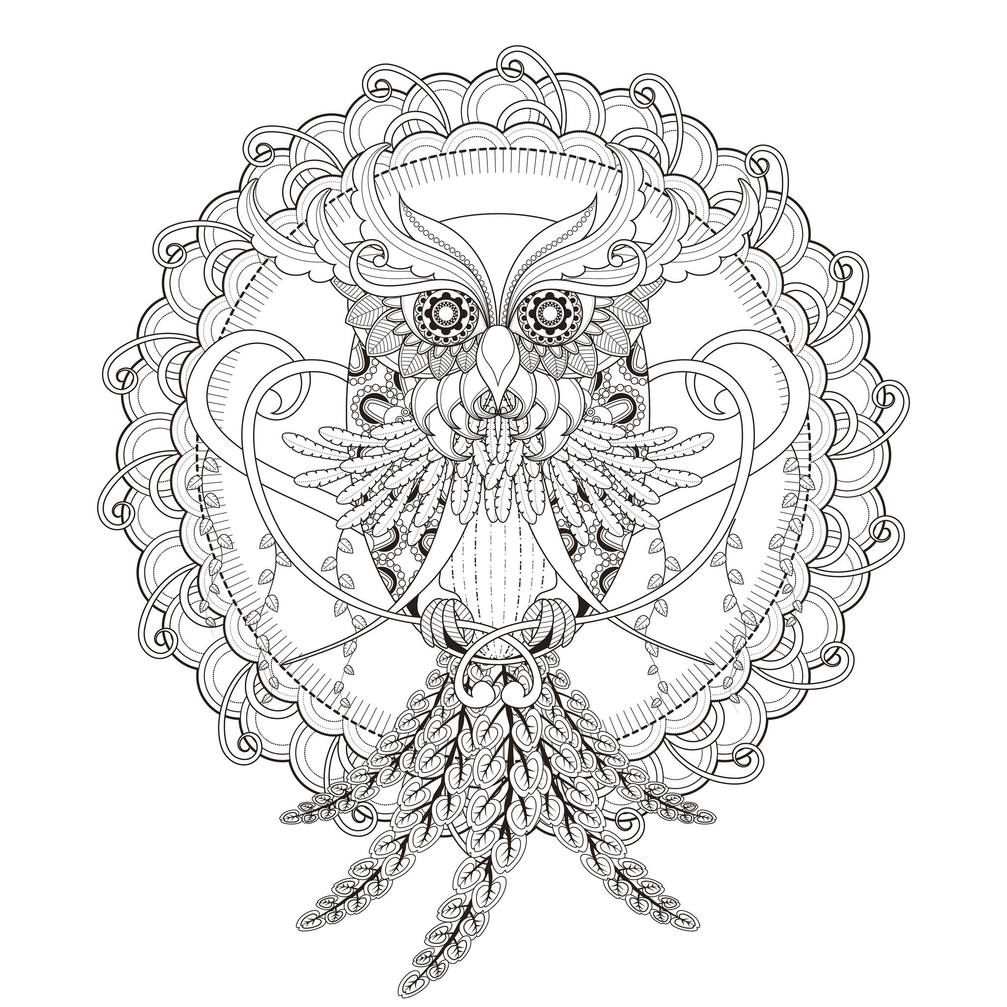 Un mandala hibou par kchung - Image avec : Chouette, Hibou