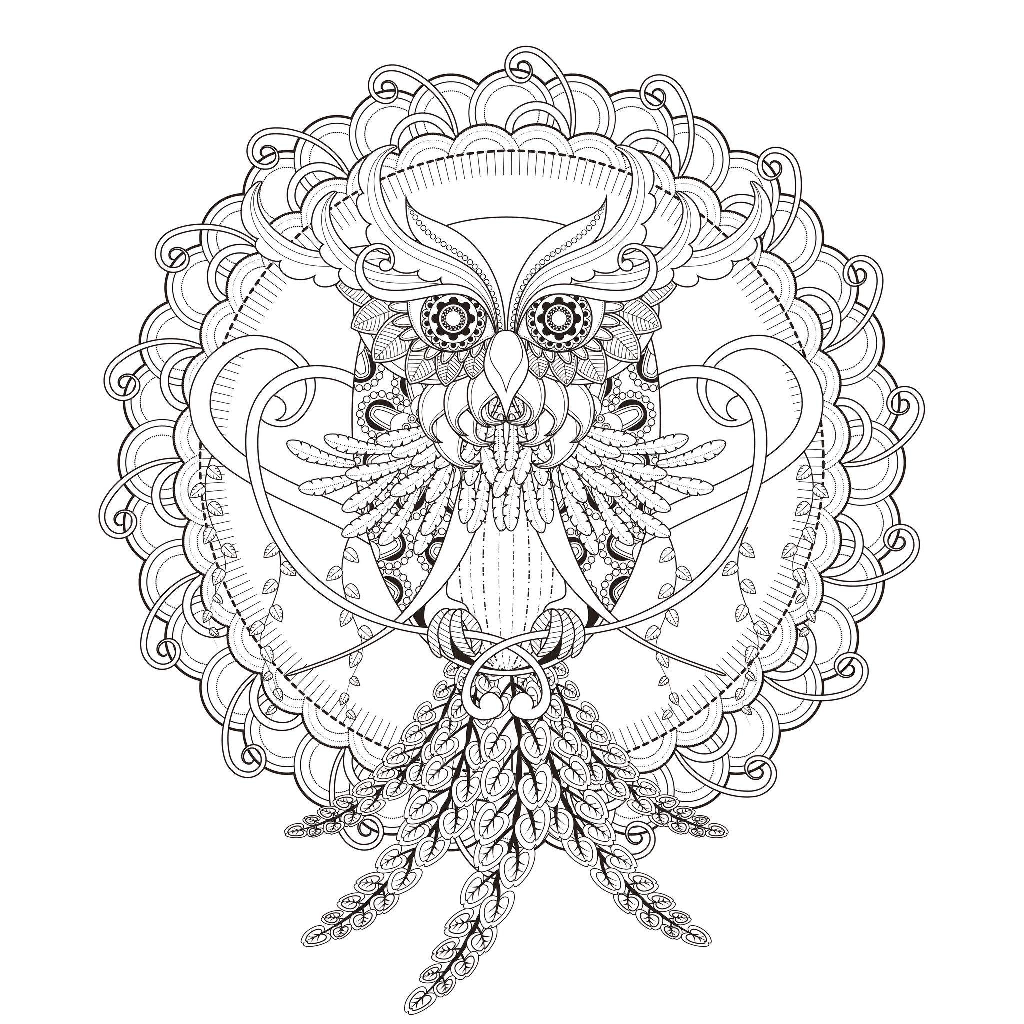 Un mandala hibou par kchung Image avec Chouette Hibou