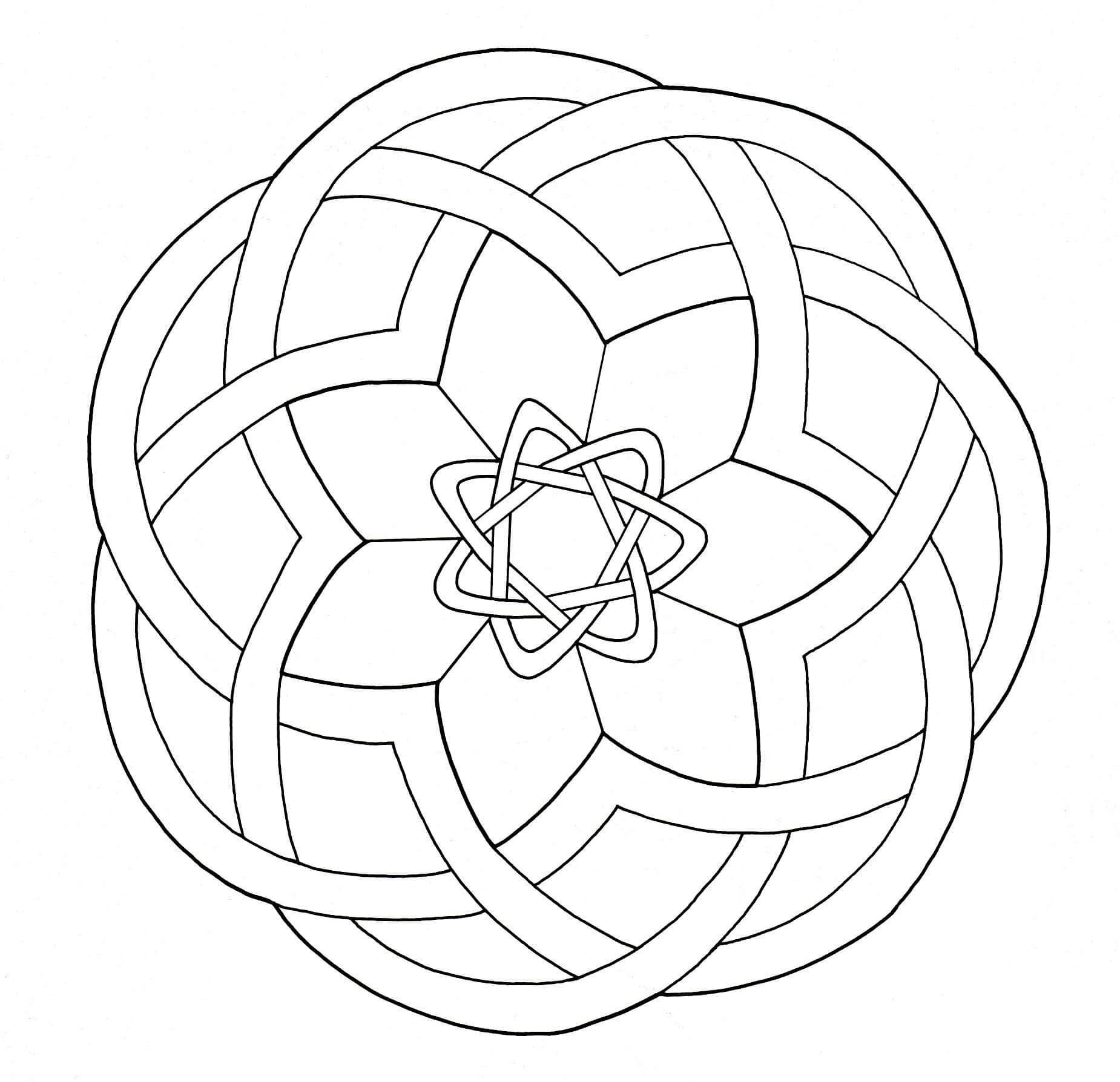 Un Mandala facile qui sort de l'ordinaire, qui vous permettra de passer un bon moment de coloriage, sans trop vous compliquer la vie à colorier de toute petites zones.