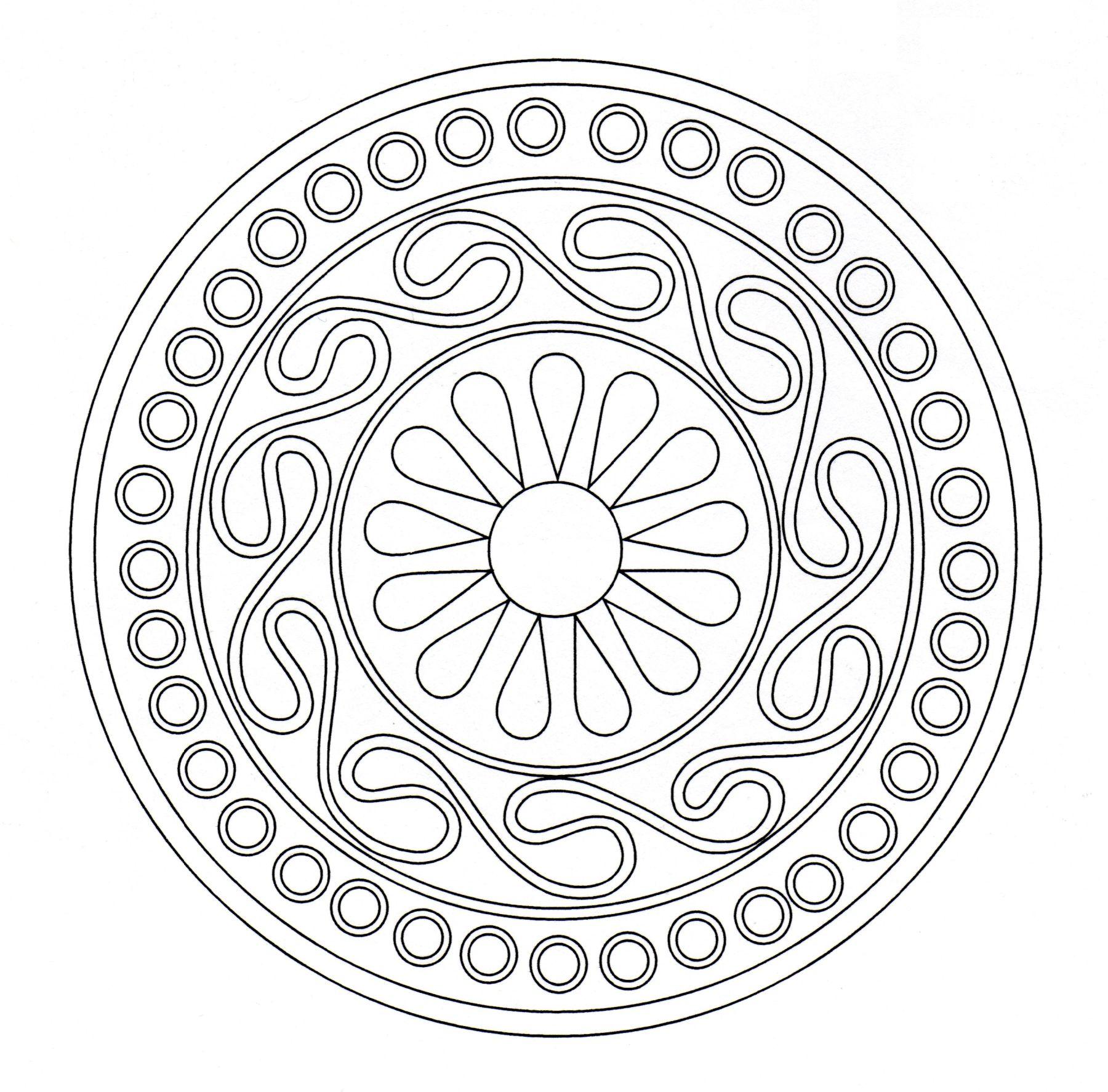 Si vous cherchez un Mandala 'celtique' pas trop compliqué à colorier, mais avec quand même un niveau de difficulté relatif, celui-ci est parfait pour vous.