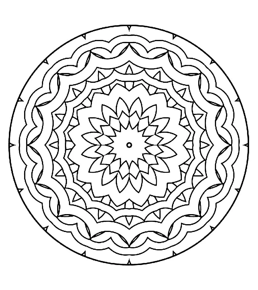 Mandala a colorier gratuit a imprimer - 5 (Mandalas de difficulté normale)