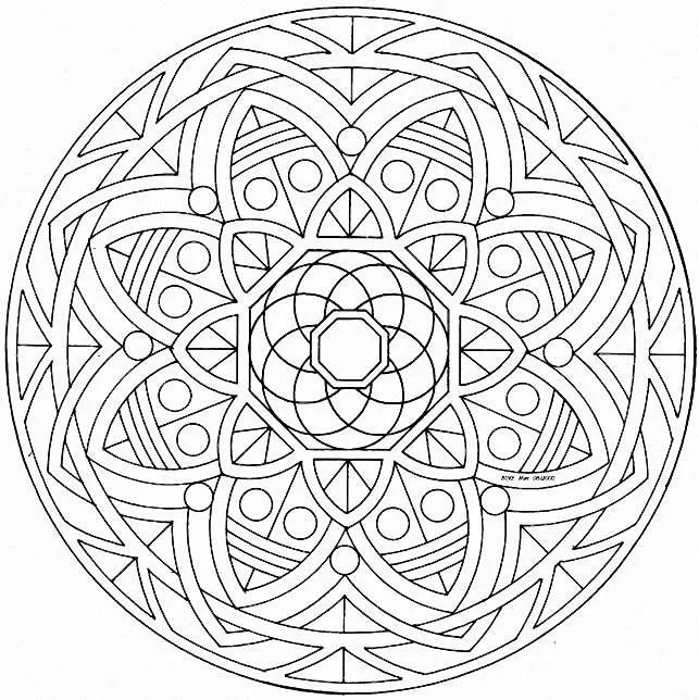 Mandala a colorier gratuit a imprimer - 6 (Mandalas de difficulté normale)