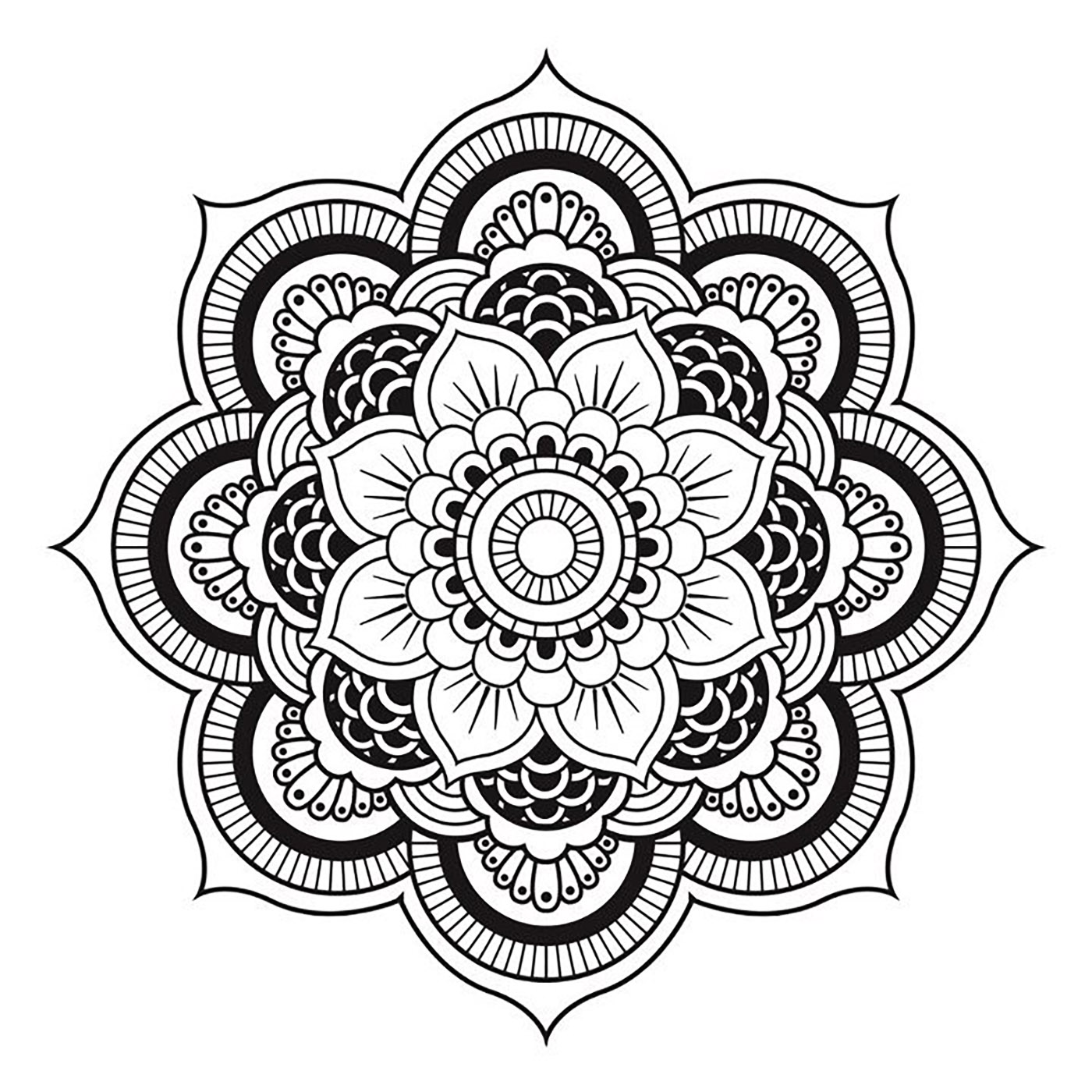 Mandala Fleur Symétrique Et Intriguante Mandalas De