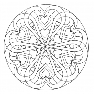 mandala-a-colorier-coeurs