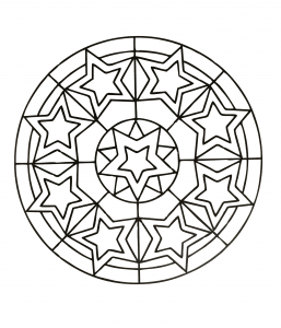 Mandala A Colorier Gratuit Etoiles Du Bonheur