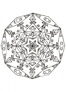 Mandala A Colorier Gratuit Etoiles