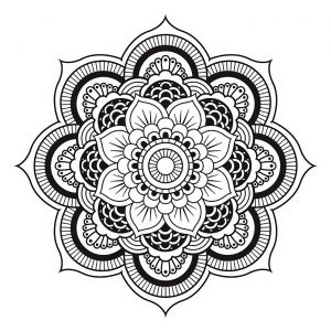 Mandala Fleur Symétrique Et Intriguante