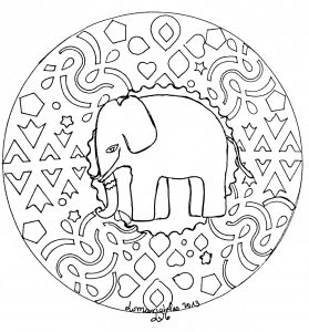 Mandala éléphant