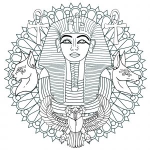 Mandala Egypte et Toutânkhamon - Version 1