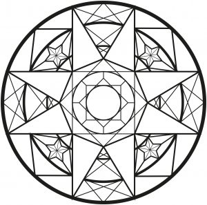 Mandala très simple Art Déco
