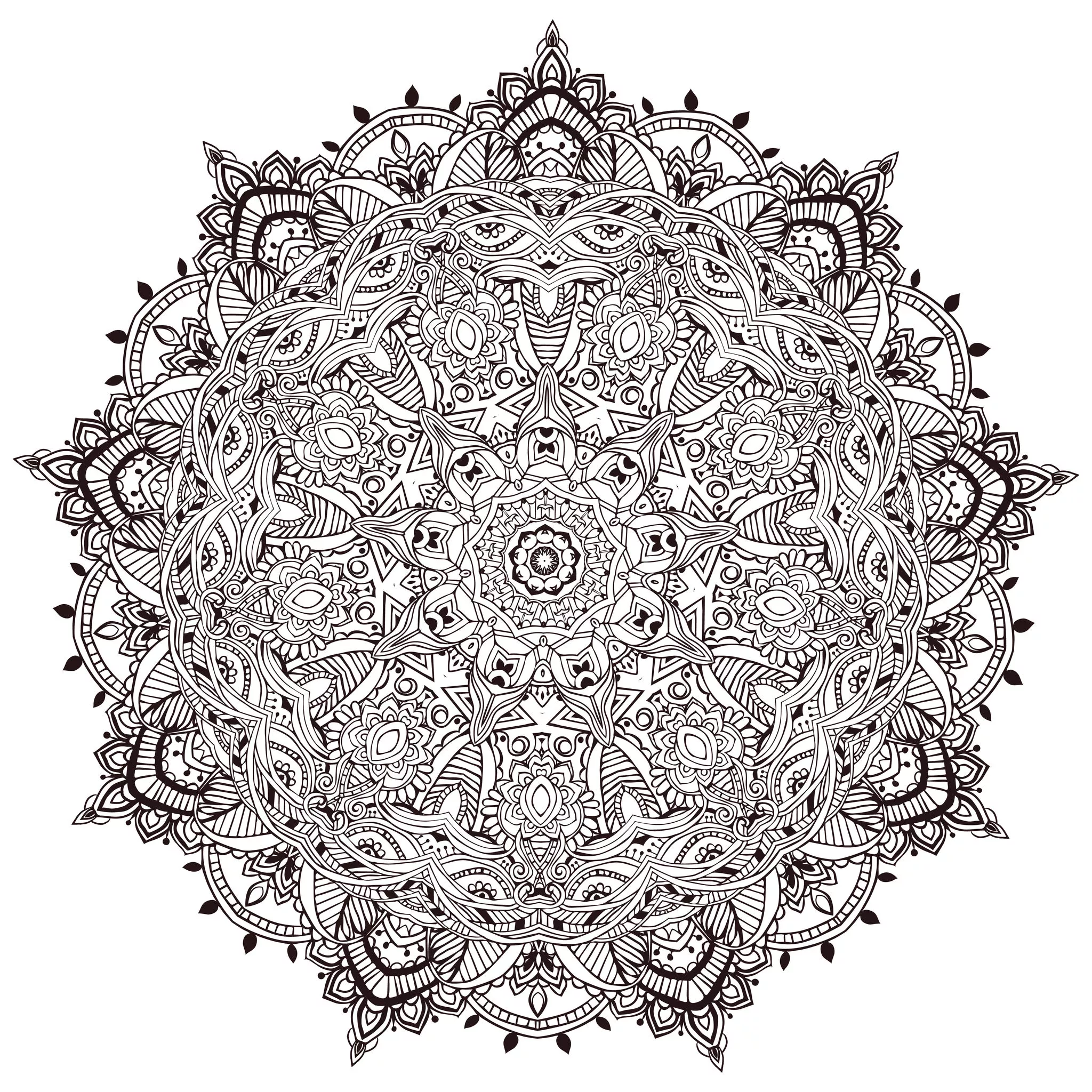 Mandala ultra-détaillé (Mandalas très difficiles (pour adultes))