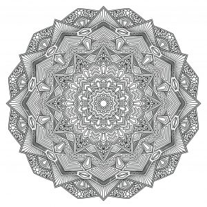 Mandala anguleux avec plusieurs niveaux