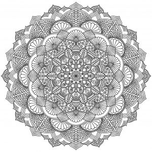 Mandala feuilles complexe