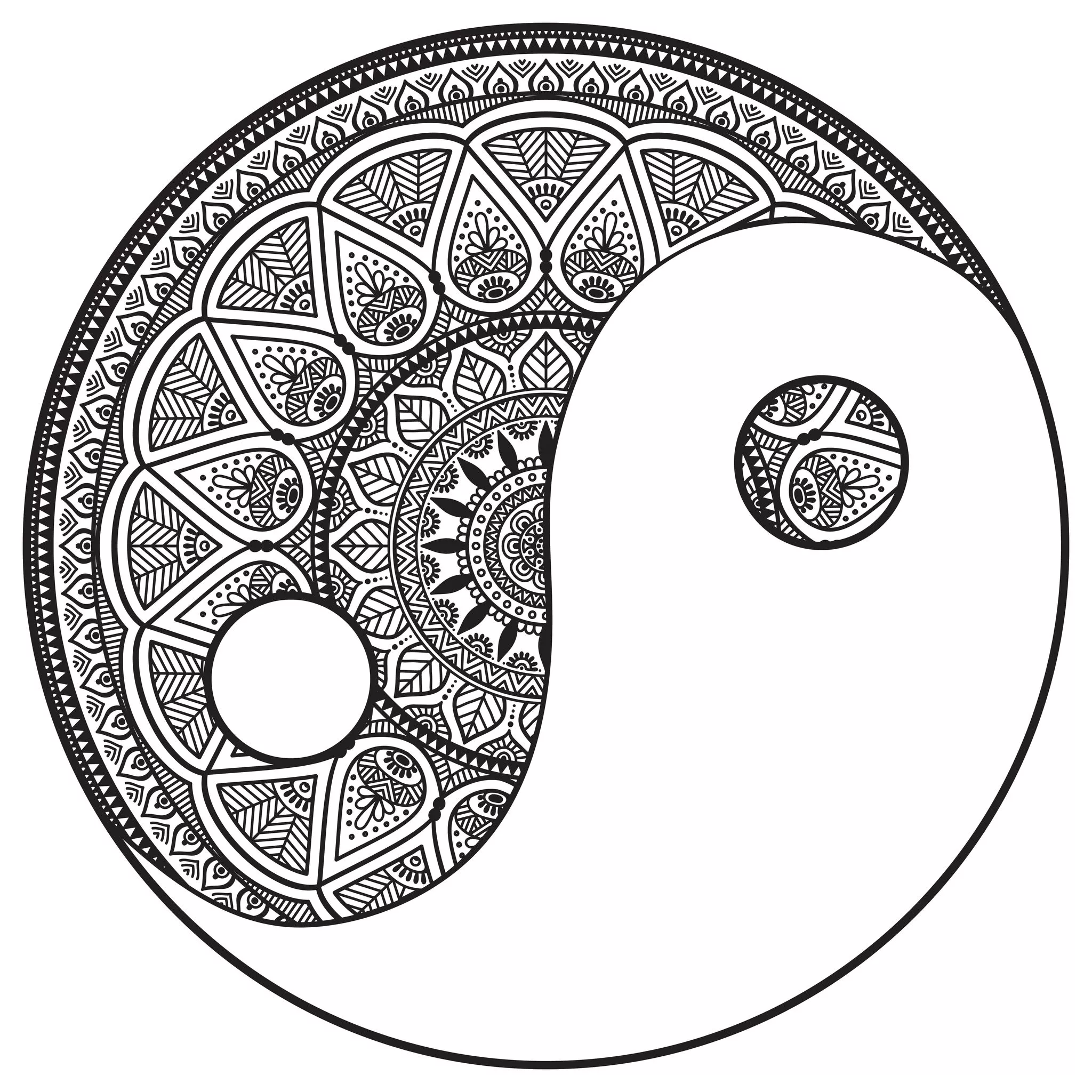 Mandala Yin et Yang (Mandalas Zen & Anti-stress)