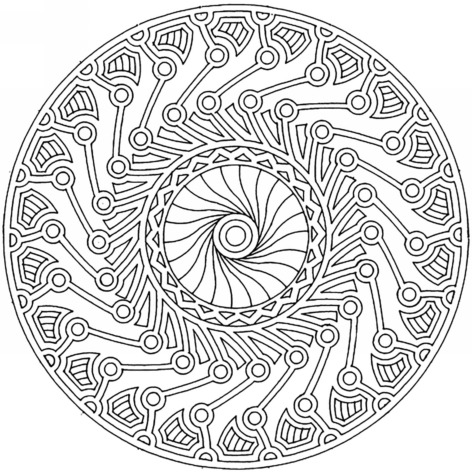 C'est parti pour une parenthèse de décompression totale avec ce joli Mandala à colorier sans plus attendre, avec les couleurs qui vous plaisent le plus.