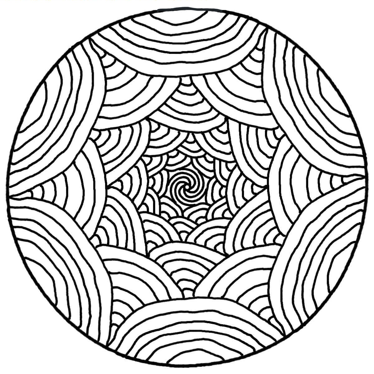 Quand le coloriage est réellement une des pratiques principales de l'Art Thérapie ... Cela donne ce coloriage de Mandala très harmonieux et délicat.