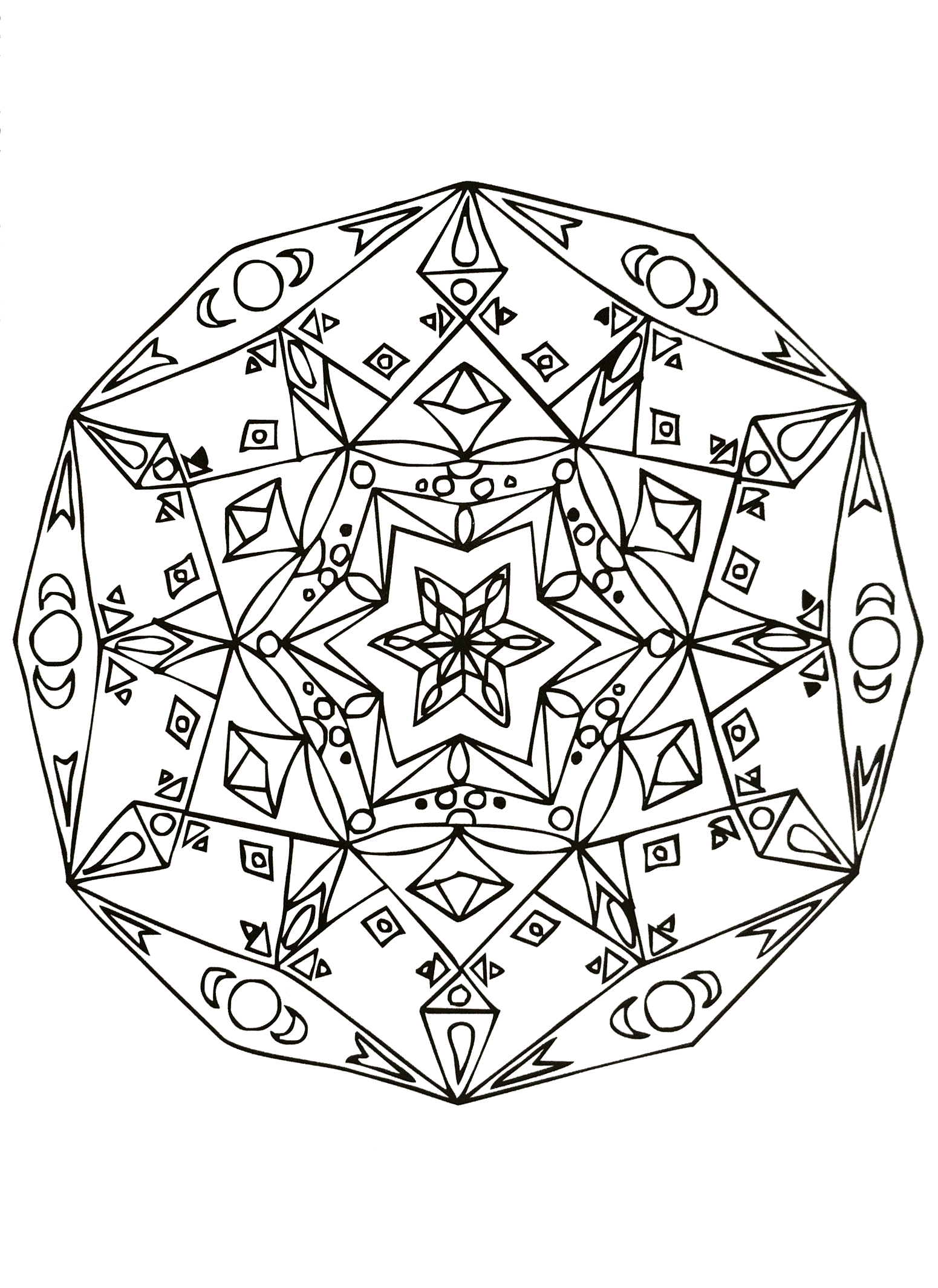 Mandala grande étoile (Mandalas Zen & Anti-stress)