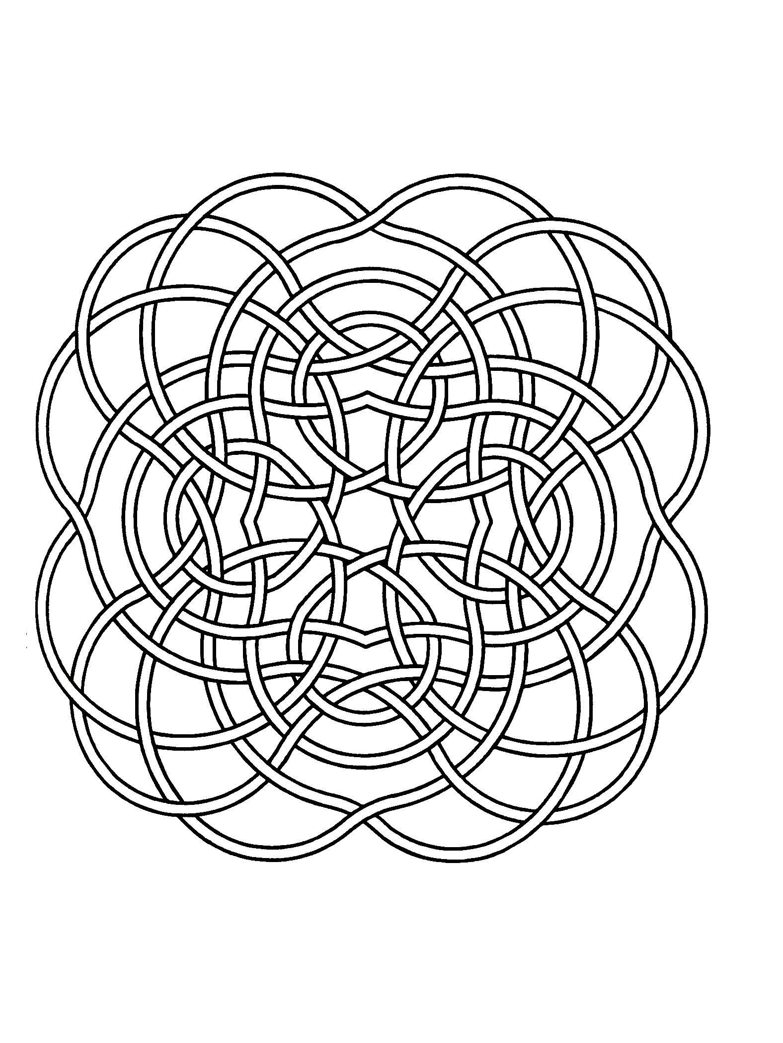 Laissez exprimer votre créativité pour colorier cet incroyable Mandala composé d'une sorte de ruban sans début ni fin ! Faites exprimer vos envies et vos désirs dans la réalisation de ce coloriage.