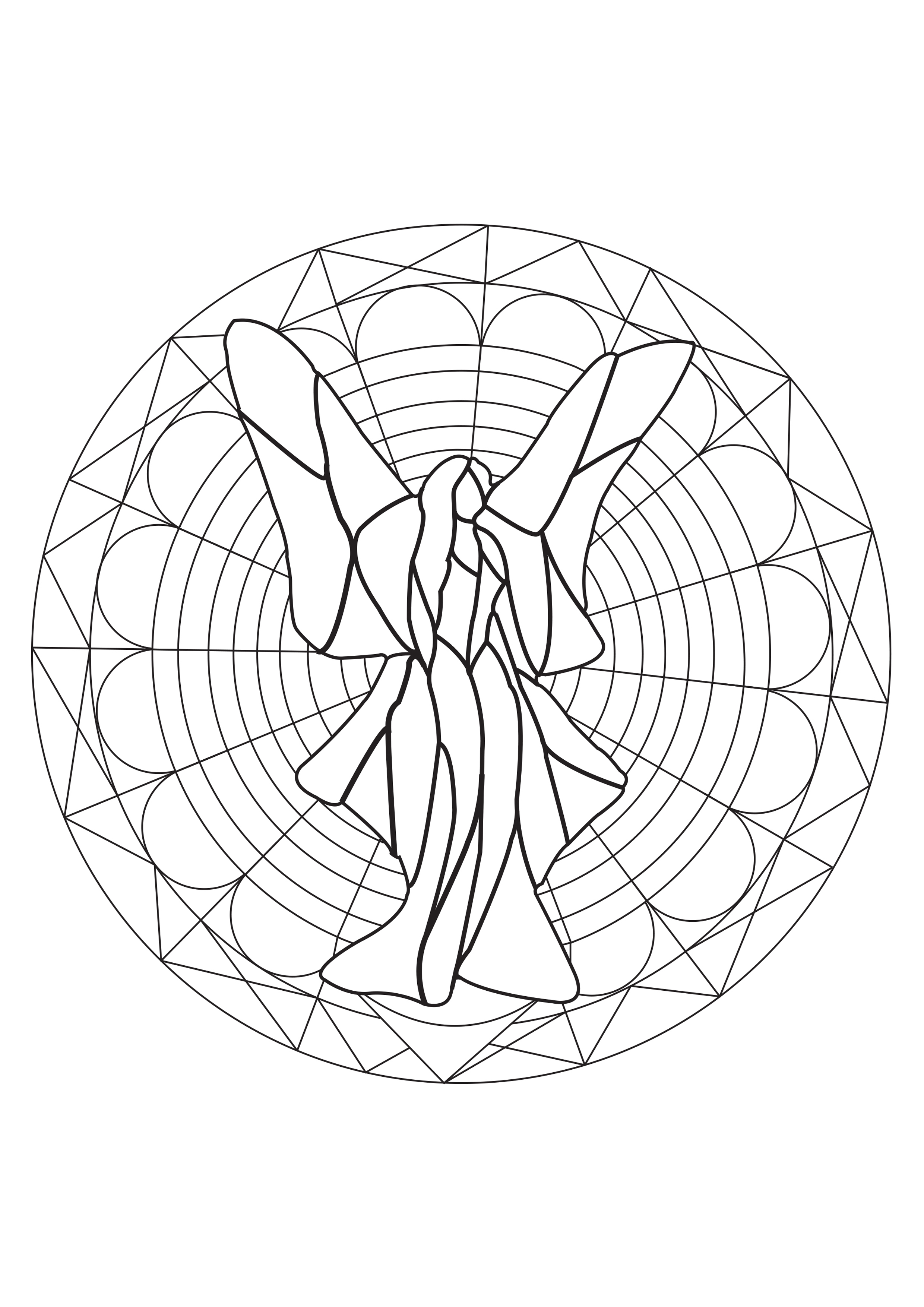Mandala Fée Rêveuse Et Géométrique Mandalas Zen Anti