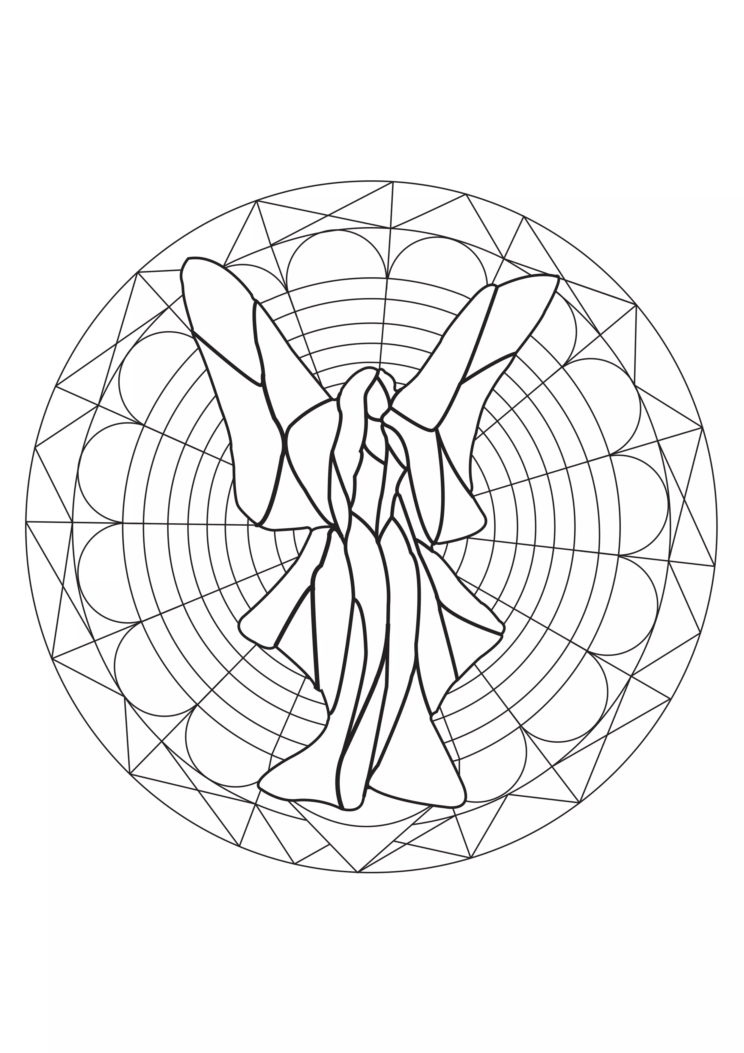 Mandala fée rêveuse et géométrique (Mandalas Zen & Anti-stress)