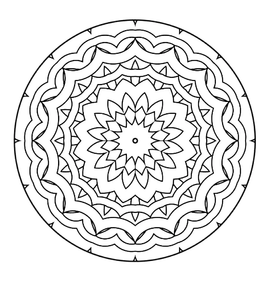 Mandala a colorier zen relax gratuit - 17 (Mandalas Zen & Anti-stress)