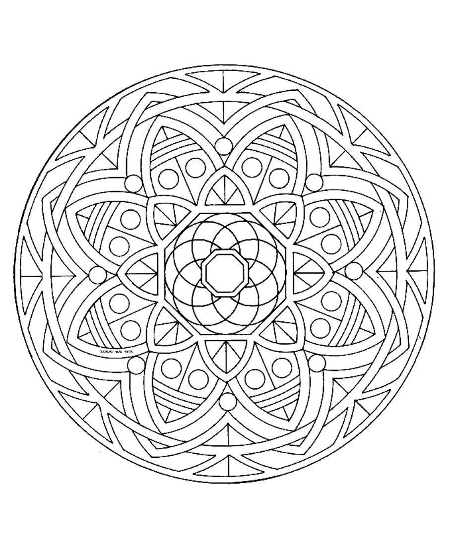 Mandala à Colorier Gratuit Mandala a colorier zen relax gratuit - 18 - Mandalas Zen & Anti-stress