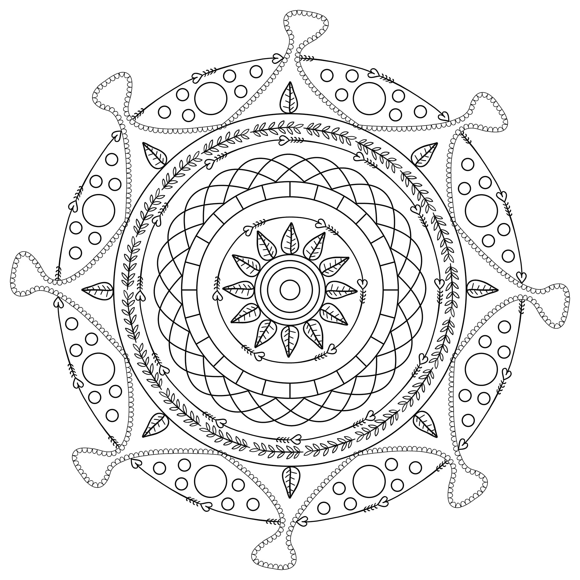 Offrez-vous une parenthèse de zénitude avec ce superbe Mandala à colorier sans plus attendre, avec les couleurs qui vous plaisent le plus.