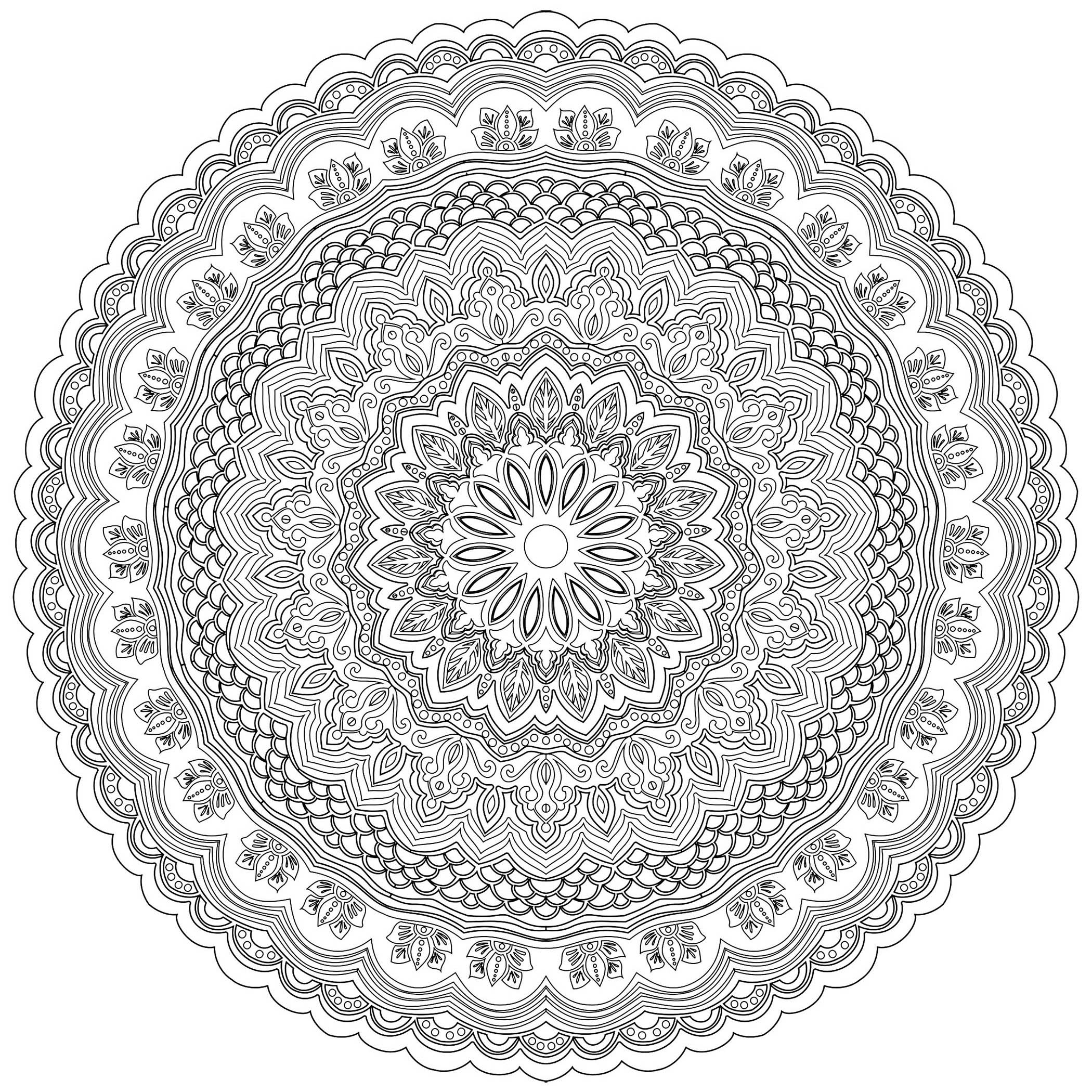 Un Mandala garanti 100% Zen, pour un moment de pure relaxation. Le tracé est régulier et élégant, comme naturel. Vous ressentirez vite les bienfaits du coloriage. Lorsqu’on colorie un mandala, on est recentré sur l’instant présent, en paix avec soi même.