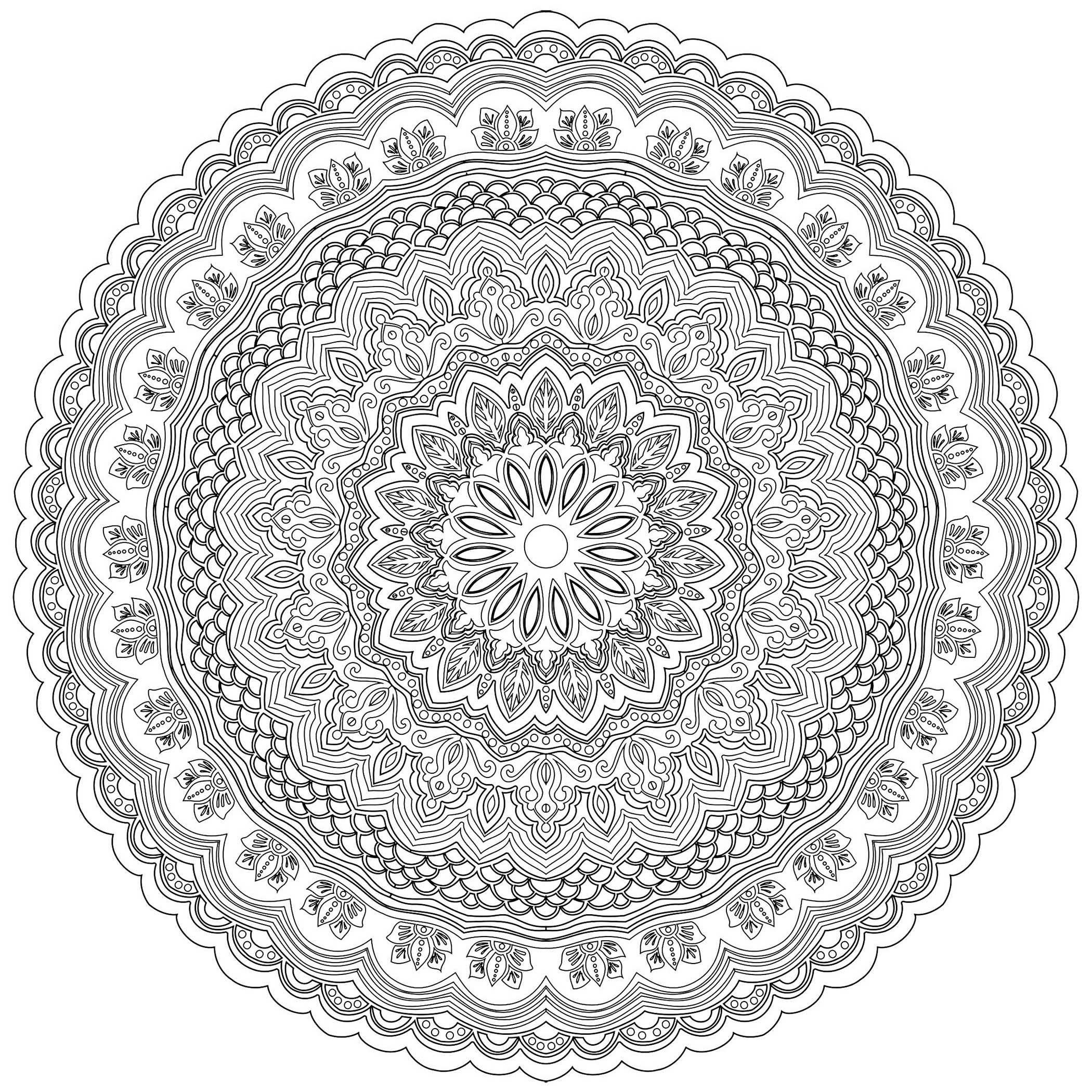 Un Mandala garanti 100% Zen, pour un moment de pure relaxation. Le tracé est régulier et élégant, comme naturel. Vous ressentirez vite les bienfaits du coloriage. Lorsqu’on colorie un mandala, on est recentré sur l’instant présent, en paix avec soi même.