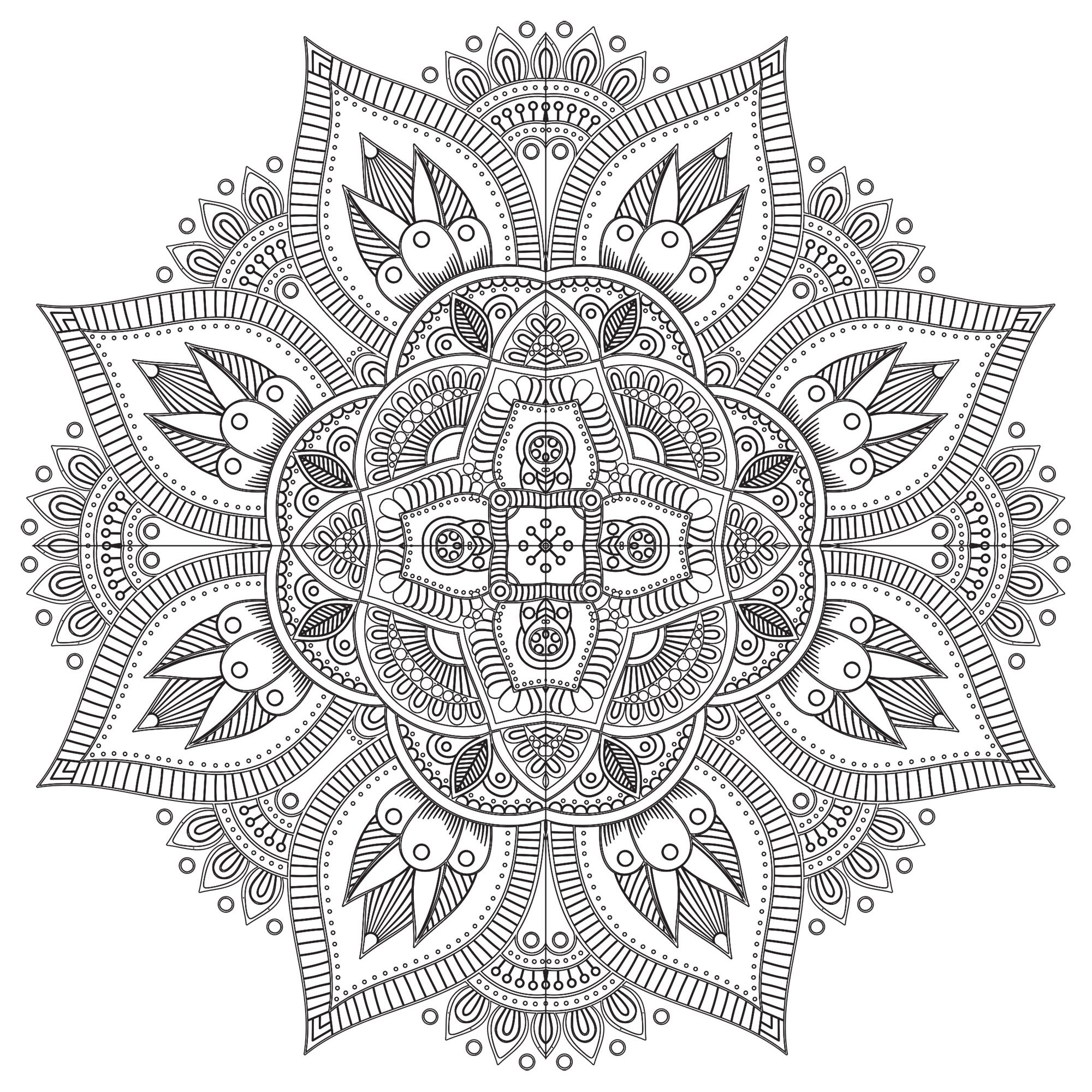 Mandalas Zen & Anti-stress : Mandala Anti-Stress en forme de fleur Mandalas Zen & Anti-stress : Mandala Anti-Stress en forme de fleur