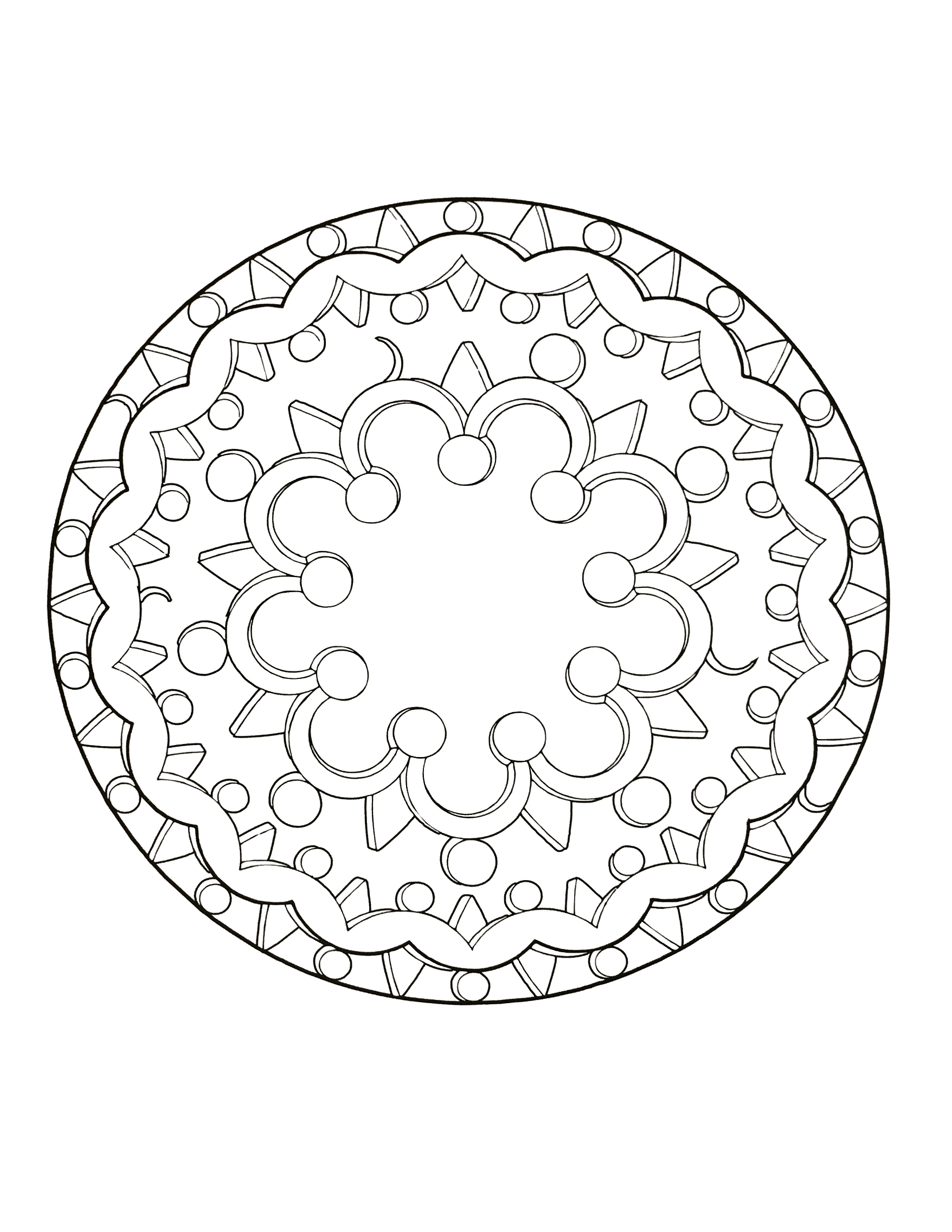 Laissez exprimer votre créativité pour colorier cet incroyable Mandala ! Faites exprimer vos envies et vos désirs dans la réalisation de ce coloriage.