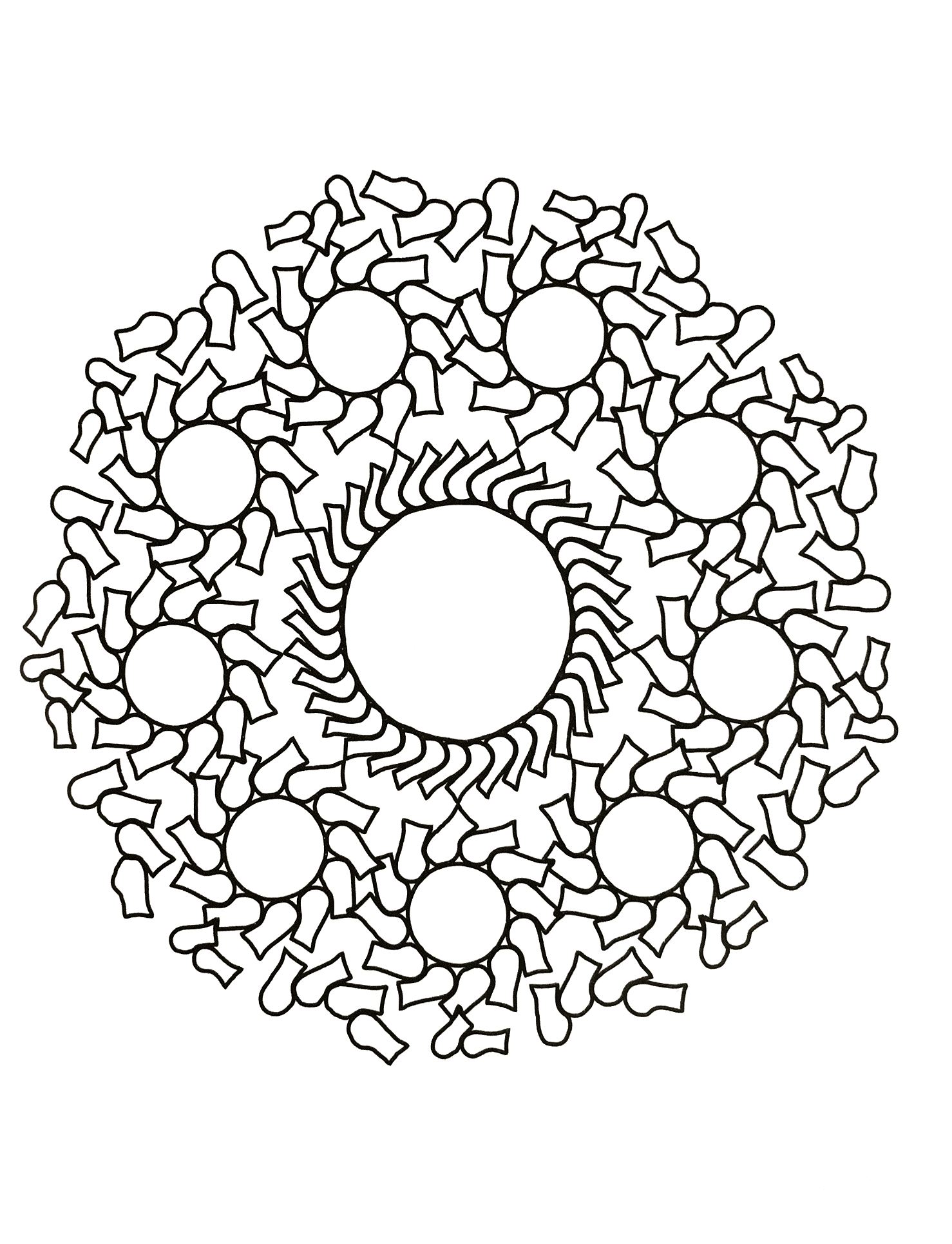 Quand le coloriage devient réellement de l'Art Thérapie ... C'est le cas avec ce coloriage de Mandala très harmonieux et délicat.