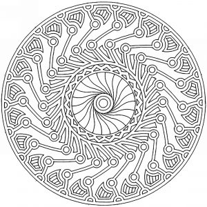 Mandala inspiré par l'Art Maya