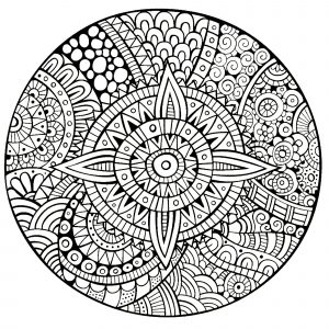 Mandala abstrait & fleuri