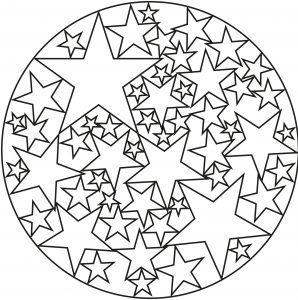 Mandala composé d'étoiles