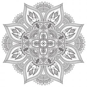 Mandala Anti Stress en forme de fleur